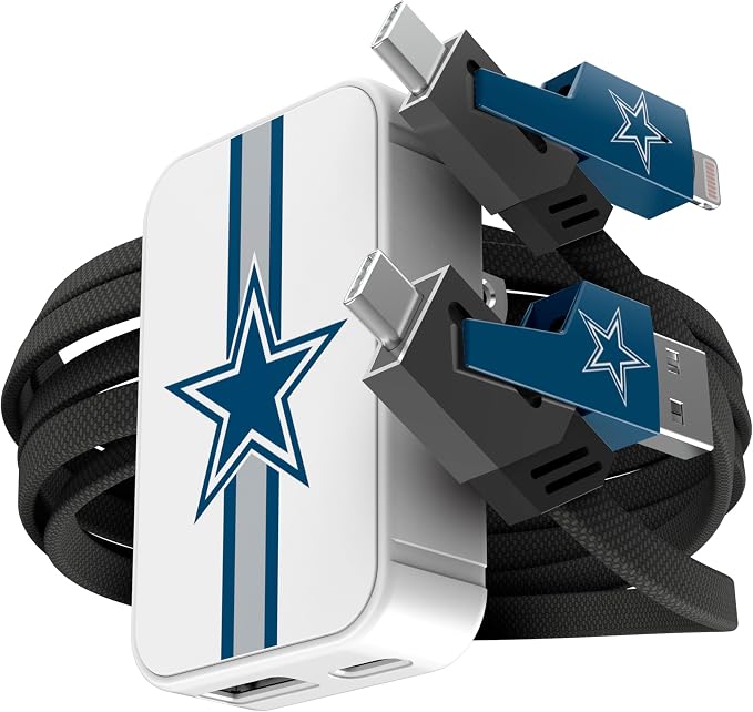 SOAR NFL Slim Wall Charger and 4 In 1 Multi Charging Cable