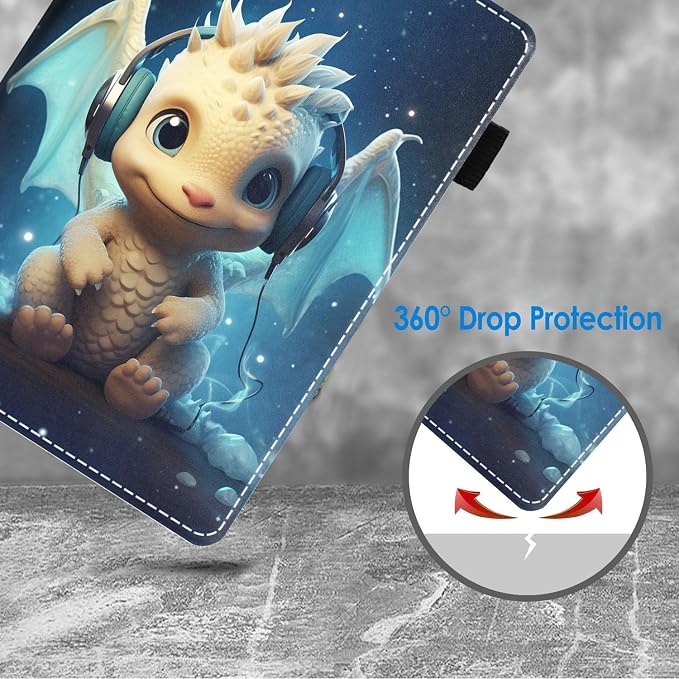 Case for Amazon Kindle Fire HD 10 Tablet 10.1 (9th/7th Generation 2019/2017 Release) Slim Folding Stand Folio Cover with Card Slot &amp Auto Wake/Sleep - African American Girl