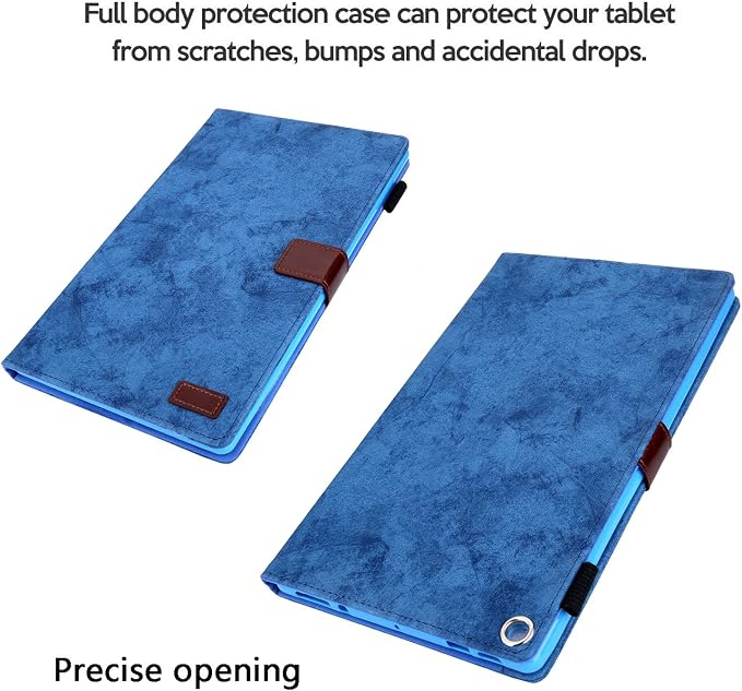 Kindle Fire HD 8 Tablet Case (8th/7th/6th Generation)Smart Stand Synthetic Leather Cover with Auto Wake/Sleep [Card &amp Pencil Holder] for 8 Amazon Fire HD 8 (2018/2017/2016) Blue Sea Beach