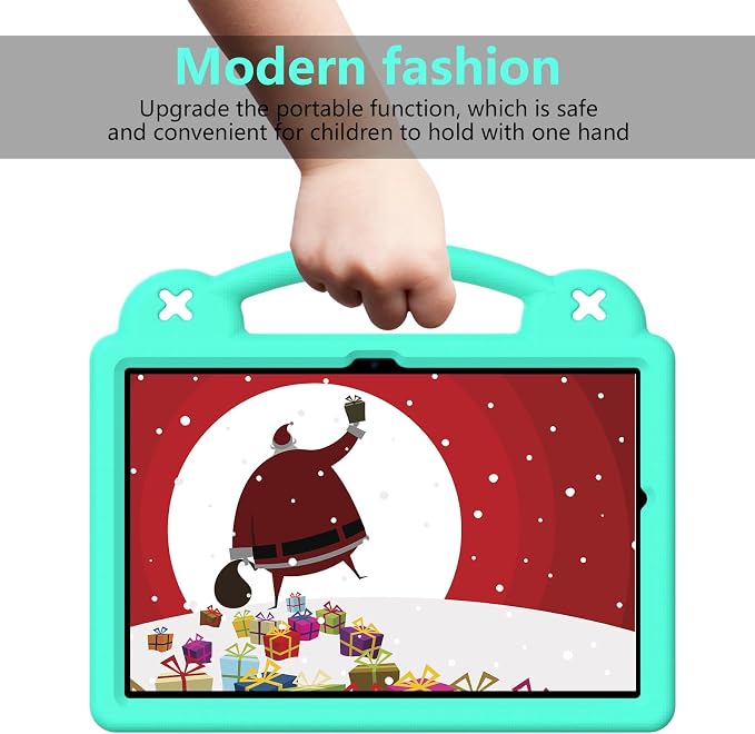 Kids Case for Lenovo Tab 10.1 inch (TB311XU / TB311FU) Kids EVA Protective Shockproof Cover with Stand Handle Shoulder Strap Handle Stand for Lenovo Tab 10.1 2025 Green