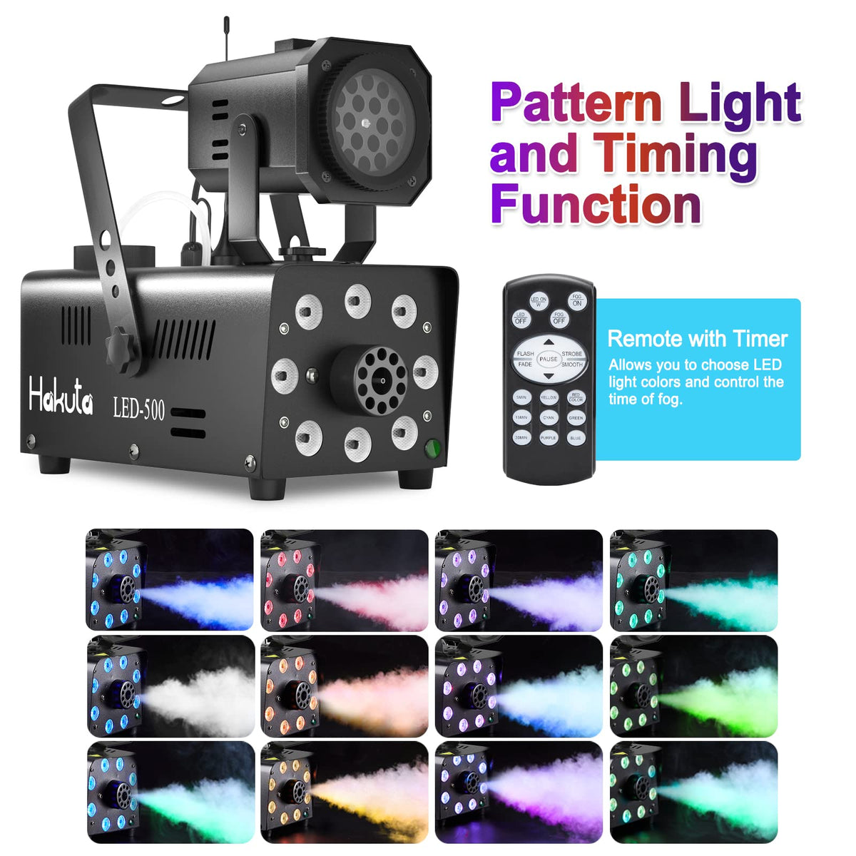 Hakuta Fog Machine with LED Projector Light
