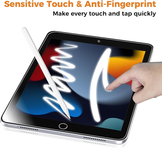 2 Pack iPad screen protector Tempered Glass with Application Tray Screen Protector for iPad A16 2025 11th/10th Generation 2022 (11-In/10.9) Touch Sensitive Scratch Resistant Easy to Install