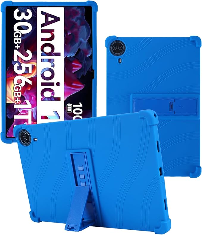 Case for Urao G140L Tablet 14 inch Android 15 TabletWUNIAK Shock Proof Lightweight Stand Rubber Shell Protective CoverKids Friendly Soft Silicone Adjustable Stand CoverBlack