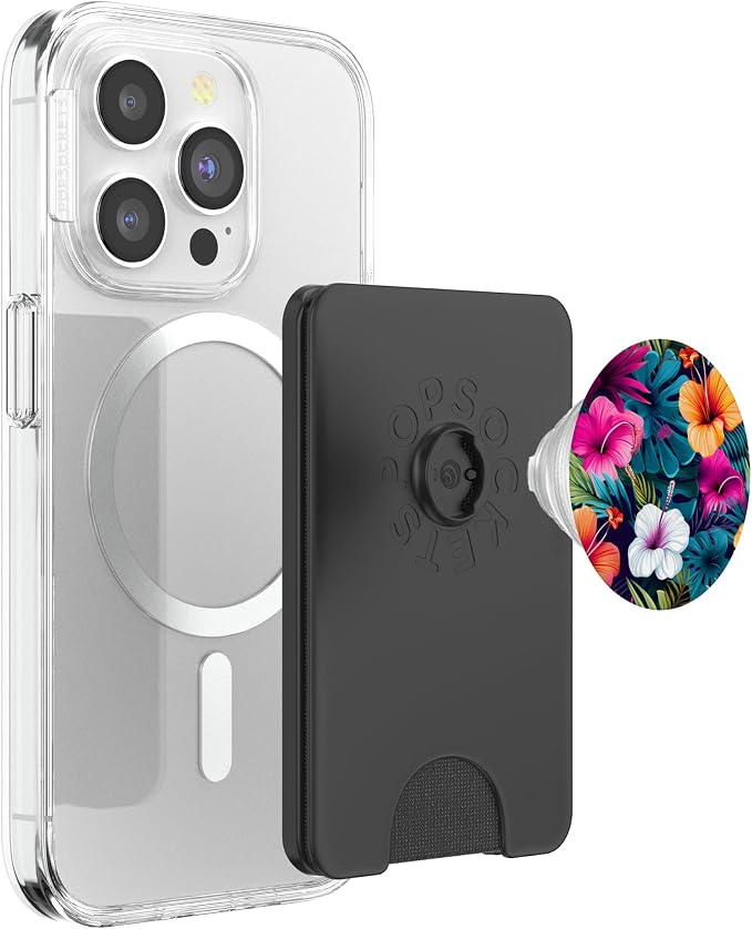 Watercolor Hibiscus Pattern Hawaii Flower Tropical Floral PopSockets PopGrip for MagSafe