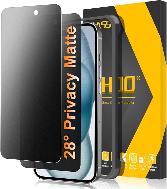 [2 Pack] Matte Privacy Glass Screen Protector Designed for iPhone 11 / iPhone XR Anti-Glare Anti-Fingerprint Install Frame 9H Tempered Glass