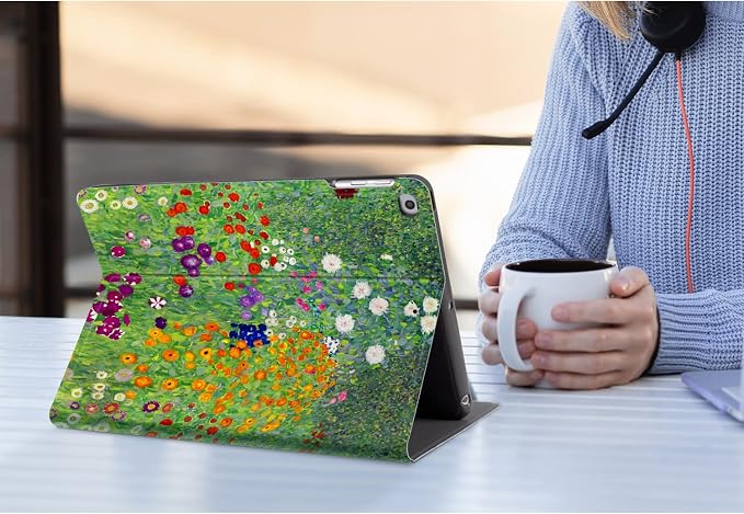 Vimorco for iPad 5th/6th Generation Case 9.7 Inch 2017/2018 for iPad Air 1/2 Case 2013/2014 Pencil Holder/2 Viewing Stands/Typing Stand/Slim Cover for iPad 5/6 Gen Blue Flower Floral