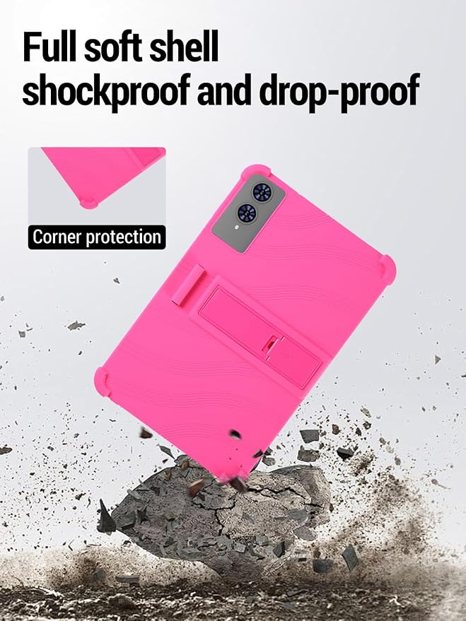 for TECLAST T65 13.4 inch Tablet Protective case Shockproof Lightweight Silicone Protective Cover with Stand Child-Friendly Protection Easy to Clean DesignBlack