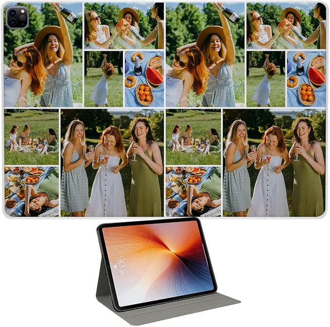 Custom Case for iPad Air 3rd Generation 2019 / iPad Pro 2017 10.5 inch Personalized Customized Picture Logo Text Name PU Leather Tablet Cover Premium Folio Flip Stand Case Auto Wake/Sleep