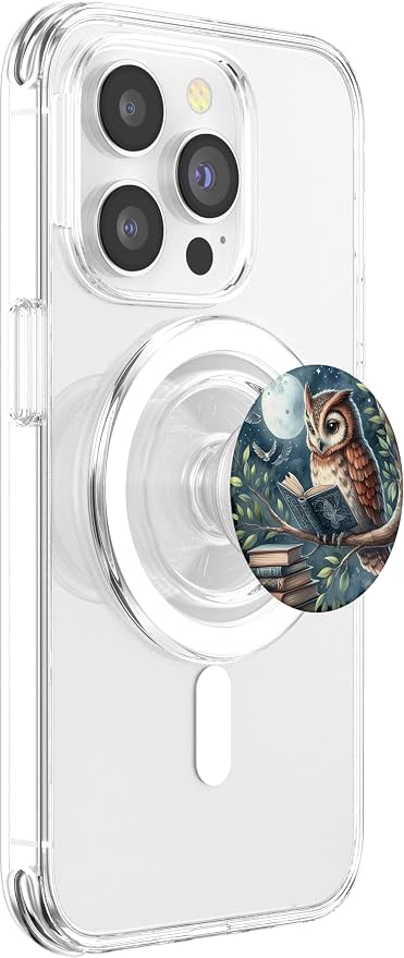 Book Owl Bookish PopSockets PopGrip for MagSafe