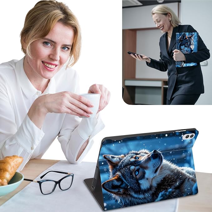 Slim Case for Samsung Galaxy Tab S11 5G 11 Inch (2025) PU Leather Tablet Cases Flip Folio Multi-Angle Viewing Stand Protective Smart Shell Cover with Auto Wake/Sleep A Crow Skull