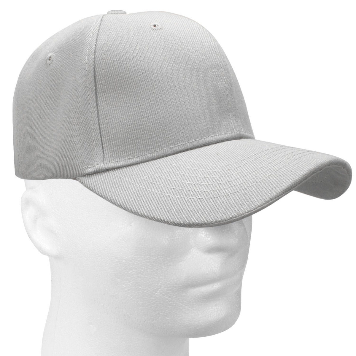 Falari Baseball Cap Adjustable Size for Running Workouts and Outdoor Activities All Seasons (2pk White & Light Grey)