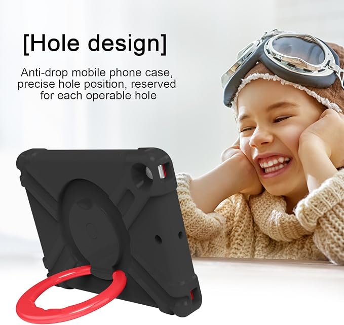 AKABEILA Compatible with Amazon Fire HD 8 2020/2022 Tablet Case，Rugged Kids Case with Stand Lightweight Shockproof Kids Friendly Tablet Cover Black