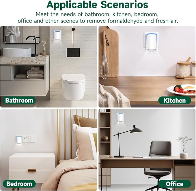 Air Ionizers for Home, Negative Ion Generator, Quiet Air Freshener for Bedroom