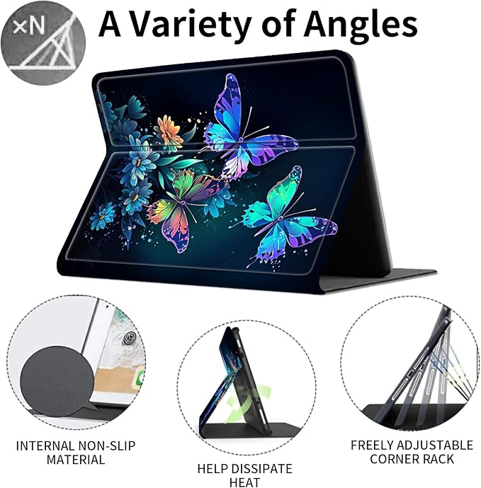 Case for 7 All-New Kindle Paperwhite (12th Generation 2024) and Kindle Colorsoft Signature Edition CoverSlim PU Leather Smart Cases with Auto Wake/Sleep-Black Cat Night Sky