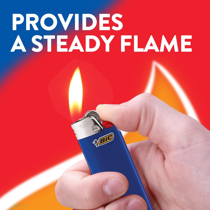 BIC Maxi Pocket Lighter, Special Edition Metallic Series, 8 Count Pack of Lighters