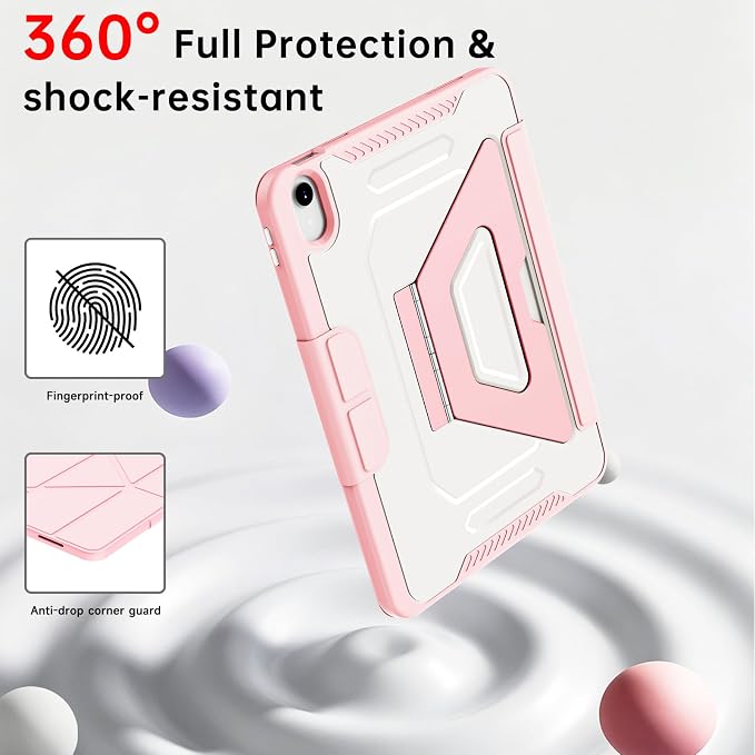 for ipad A16 Caseipad 11th/10th Generation Case 11Inch 2025/10.9 Inch 2022 | with Pencil HolderRemovable Magnetic &amp Trifold Leather Stand CoverMulti-Angle VewingAuto Sleep/Wake (Black)