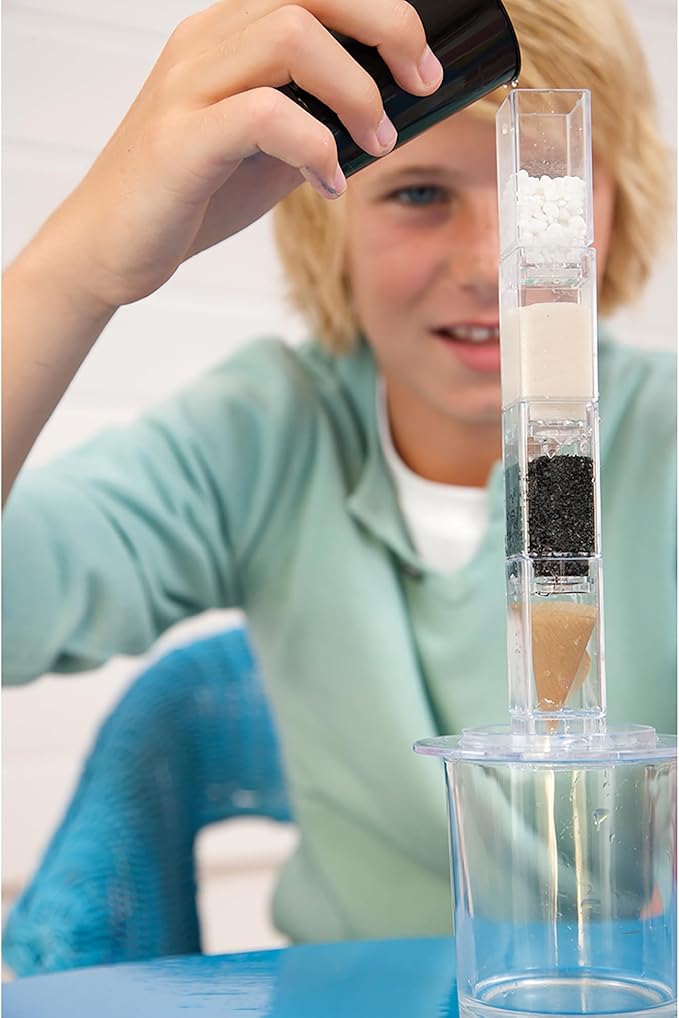 4M: Green Science: Clean Water Science - DIY Mini Water Filtration & Desalination Plant Kit, Solar Powered, STEM Experiment Activity, Kids Ages 5+