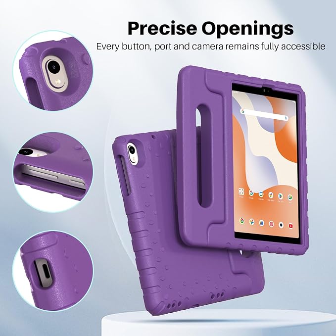 Kids Case for Onn 8 inch Tablet Case Gen 4 2024 (Model:100135923) | Foldable handle highly durable odorless and easy to install suitable for children's learning and play.