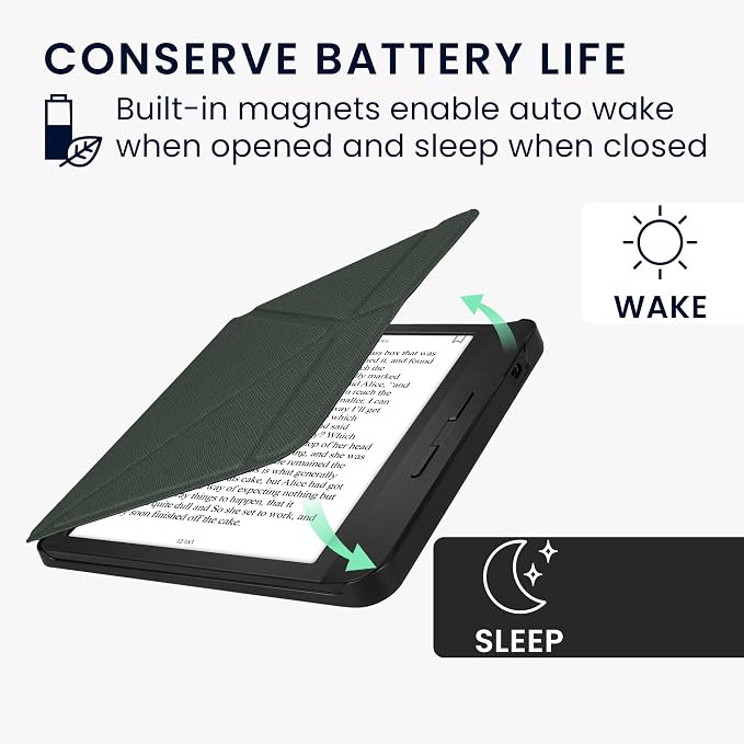 kwmobile Cover for Kobo Libra H2O Case - Slim PU Leather eReader Cover with Stand and auto Sleep funktion - Dark Blue