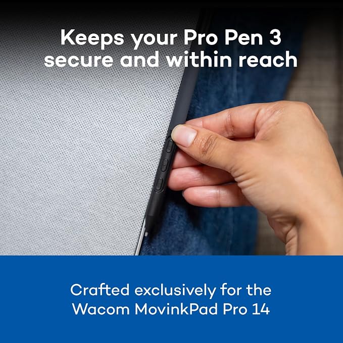 Wacom MovinkPad Pro 14 Tablet Cover Slim Screen Cover with Pen Tab Light Gray