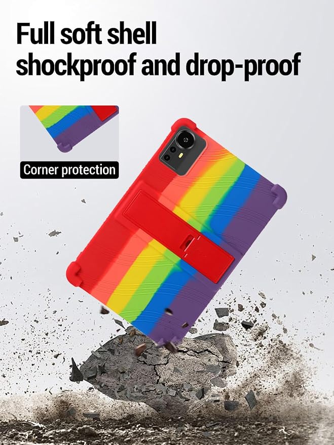 for Bnegynng CP31M 10 inch Tablet Protective case Shockproof Lightweight Silicone Protective Cover with Stand Child-Friendly Protection Easy to Clean DesignBlack