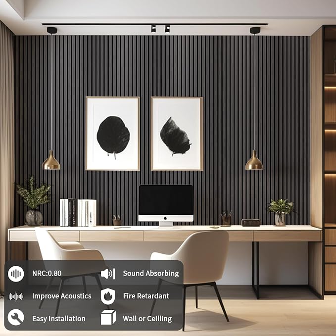 Wood Slat Wall Panel, 3D Soundproof Wall Panels, Large Acoustic Panels