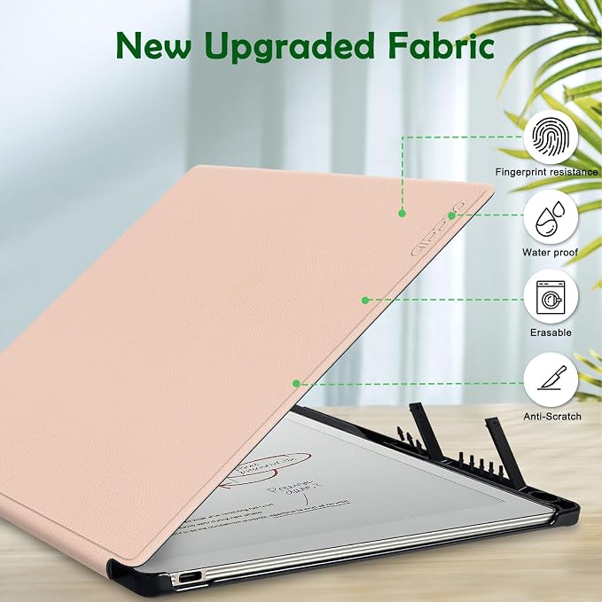 Case for Remarkable Paper Pro Tablet 11.8 (Released in 2024) Hard Back Shell Protective Book Folio Cover with Built-in Pen Holder with Auto Sleep/Wake Function.