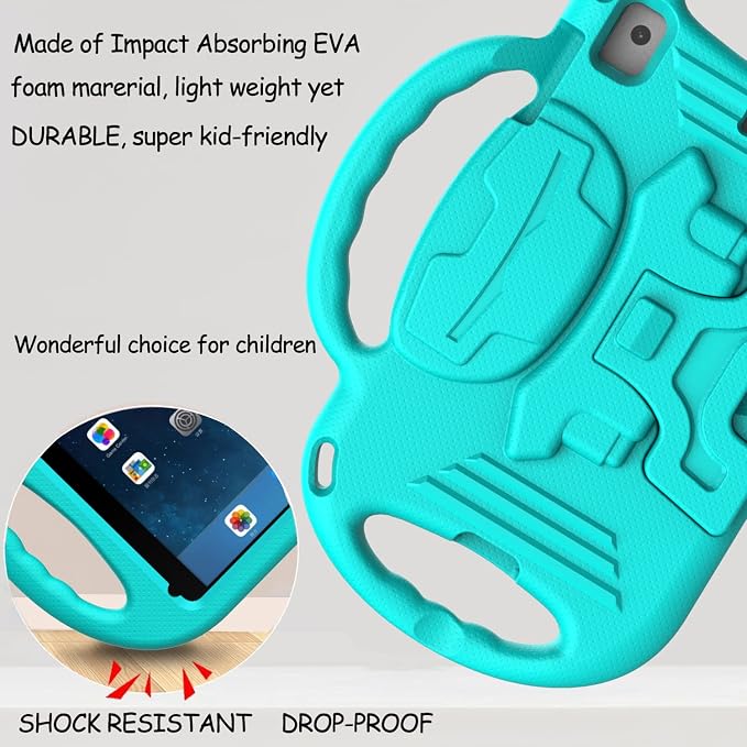 LTROP Kids Case for iPad Mini 5/4/3/2/1 7.9 Inch Case with Shoulder Strap Shockproof Handle Kickstand for iPad Mini 5th/4th/3rd/2nd/1st Generation for Kids Toddler Boys Girls Blue