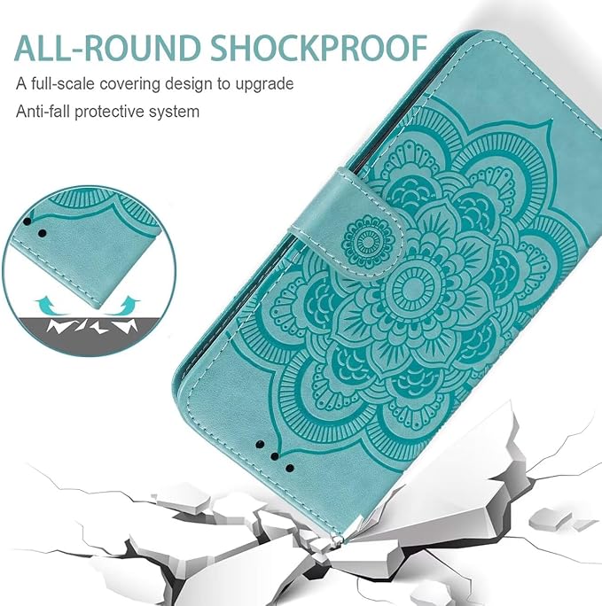 Case for Galaxy A42 5G Case Galaxy M42 5G SM-A426 Wallet Case with Tempered Glass Screen Protector Leather Flip Credit Card Holder Stand Phone Cover Cases for Samsung Galaxy A42 5G Blue