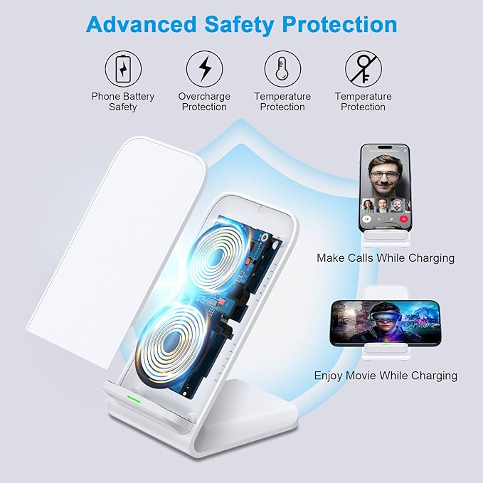 Pixel Wireless Charger 15W Fast Charging Stand for Google Pixel 10 Pro XL | 10a/9a/9/9 Pro/9 Pro Fold/8a/8/8 Pro/7a/7Pro/6Pro 2Pack Android Phone Wireless Charger Stand for Samsung Galaxy S26 S25 S2