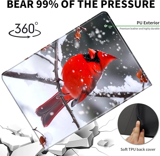 Case for Microsoft Surface Pro 11/10 / 9 13 InchPU Leather Cute Slim Folio Adjustable Stand Cover Case for Surface Pro 11th Edition AIAutumn Red Forest