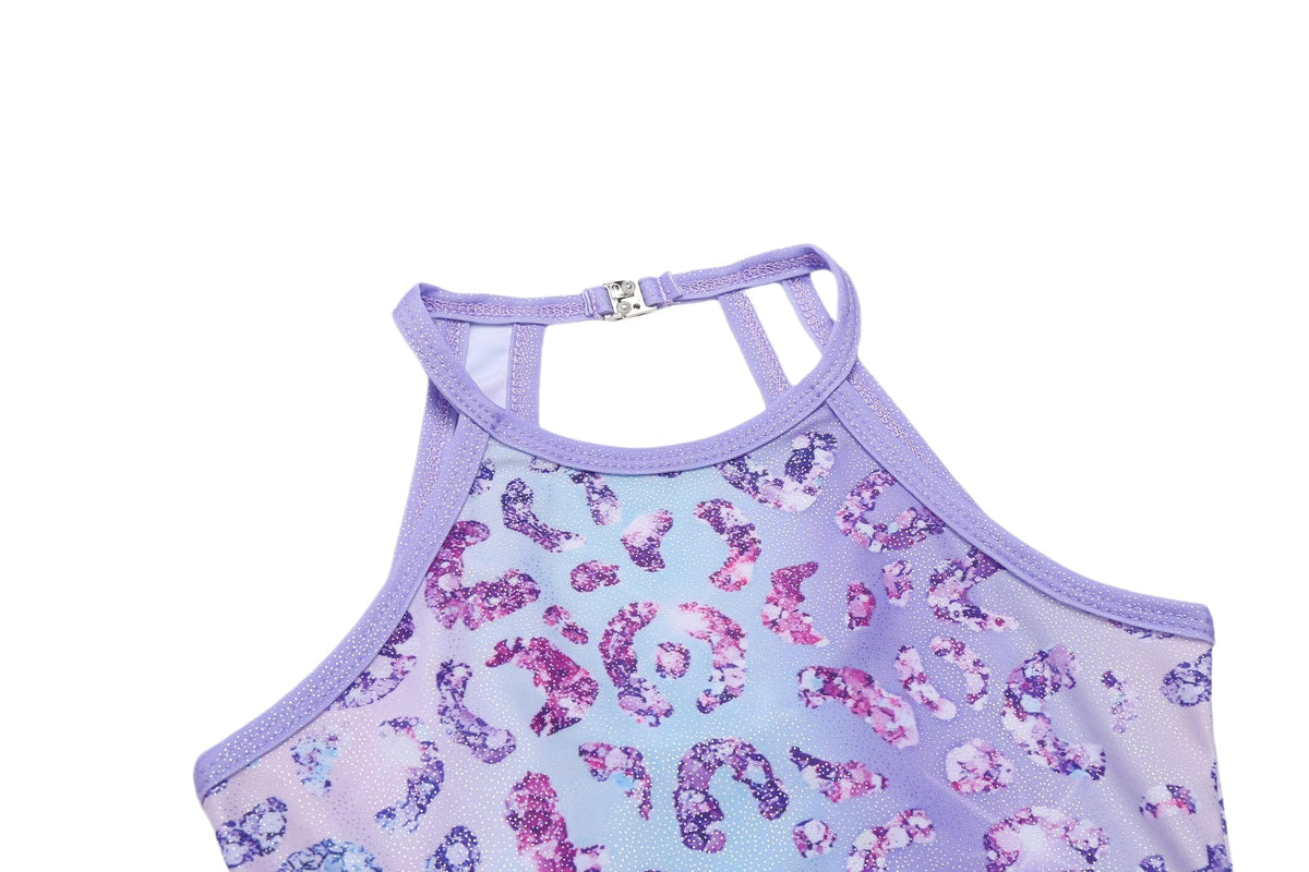 Zaclotre Girls Gymnastics Leotards Clasp Back Leotard with Tumbling Shorts