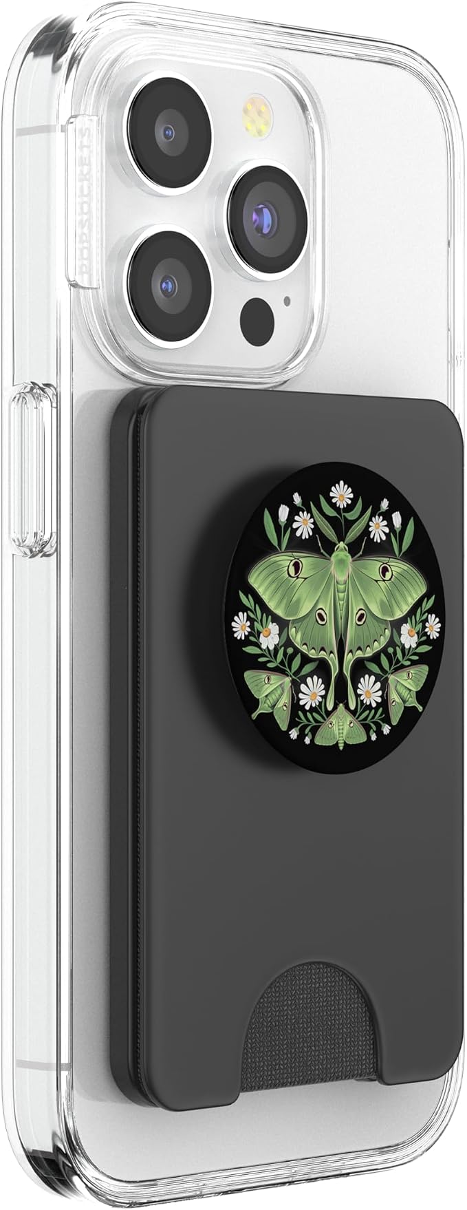 Luna Moth &amp Wildflowers – Vintage Botanical Biology Design PopSockets Adhesive PopGrip