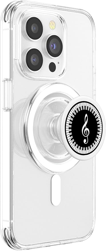 Music Symbol Circular Piano G-Clef Art Cool Musician Gift PopSockets Adhesive PopGrip