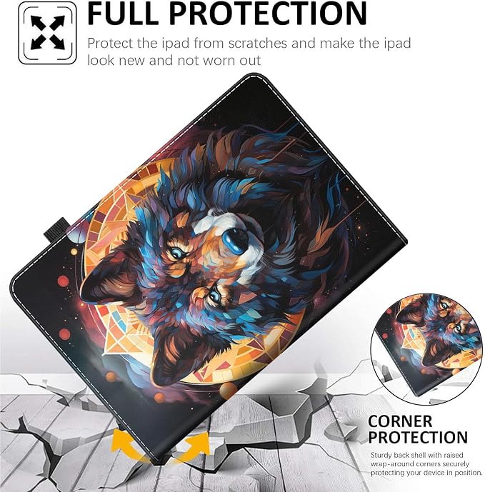 Case for Amazon Fire Max 11 Tablet (13th Generation 2023 Release) Multi-Angle Smart Stand Cover Auto Sleep/Wake for Fire 11 Max Tablet，Wolf