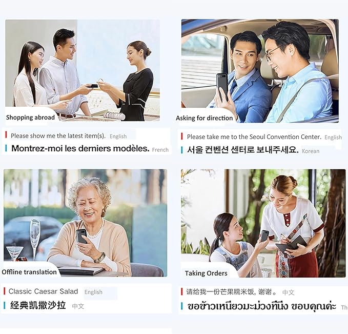 Portable Language Translator Device, 138 Languages Online, 17 Languages Offline, Voice Video Recording, Unit Conversion - Multilingual Communication, Photo Translation, Ideal for