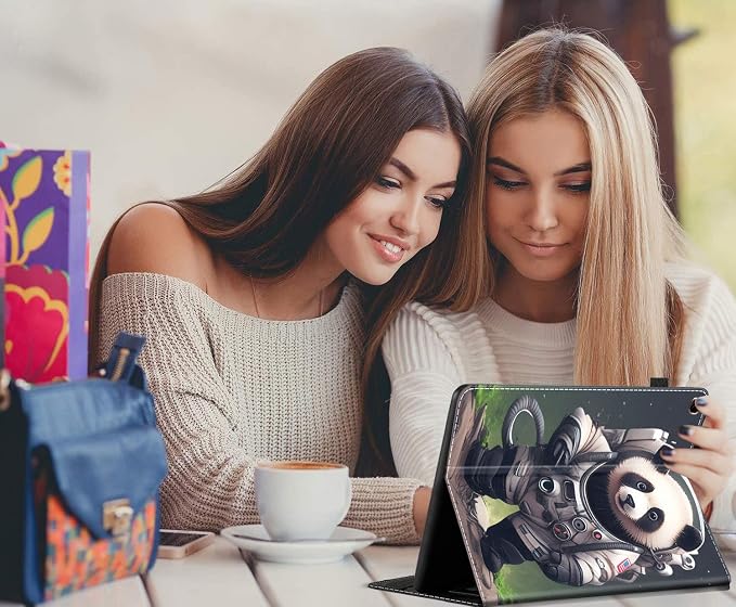 Case for All-New Amazon Fire HD 10 and 10 Plus Tablet (13th/11th Generation 2023/2021 Release) 10.1 Multi-Angle Smart Stand Cover Auto Sleep/Wake Skull and Fire