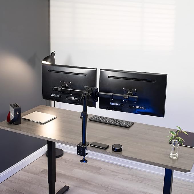 VIVO Dual VESA Bracket Adapter, Horizontal Assembly Mount for 2 Monitor Screens up to 27 inches, MOUNT-VW02A