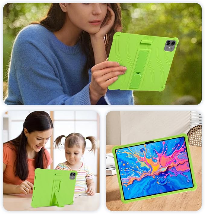 Case for TECLAST Artpad Pro 12.7-Inch Tablet – Shockproof Silicone Protective Cover with Kickstand Drop-Resistant Business Style (Black)