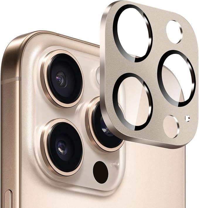 SAHARA - Ultra-Strong Camera Lens Protector for iPhone 16 Pro/16 Pro Max (2-Pack) Black (ZD00161)