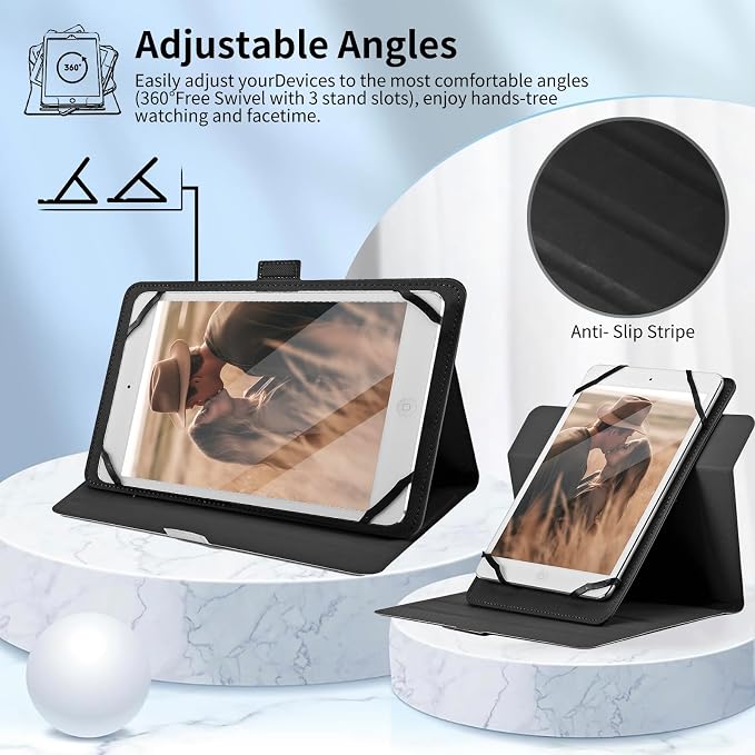 for Google Pixel Tablet Case 2023 Universal Tablet CaseSlim PU Leather Multi-Angle Viewing Cover with 360 Degree Rotatable Kickstand forPixel Tablet 2023 11-inchBlue Wolf