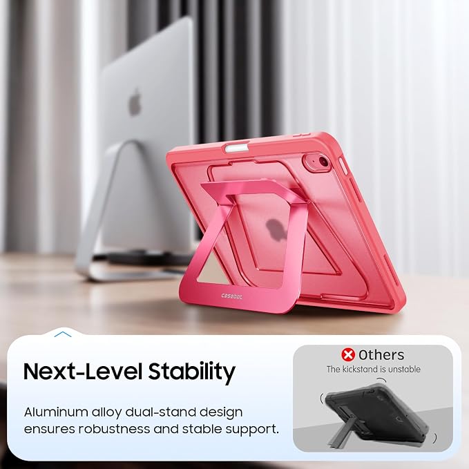 Fintie Shockproof Case for iPad (A16) 11th Gen 11-in iPad 10th Gen 10.9 | Slim Frosted Hard Back Cover Multi-Angle Viewing Built-in Kickstand &amp Pencil Holder Anti-Scratch Black