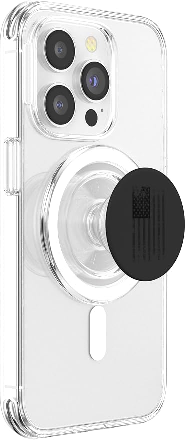 Black American Flag | Vintage USA Distressed Flag Graphic PopSockets Adhesive PopGrip