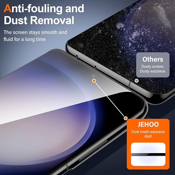 [2 Pack] Privacy Screen Protector for Samsung Galaxy S23 Ultrasonic Fingerprint Support Auto-Alignment Frame Easiest to Installation Scratch-Resistant Bubble-Free