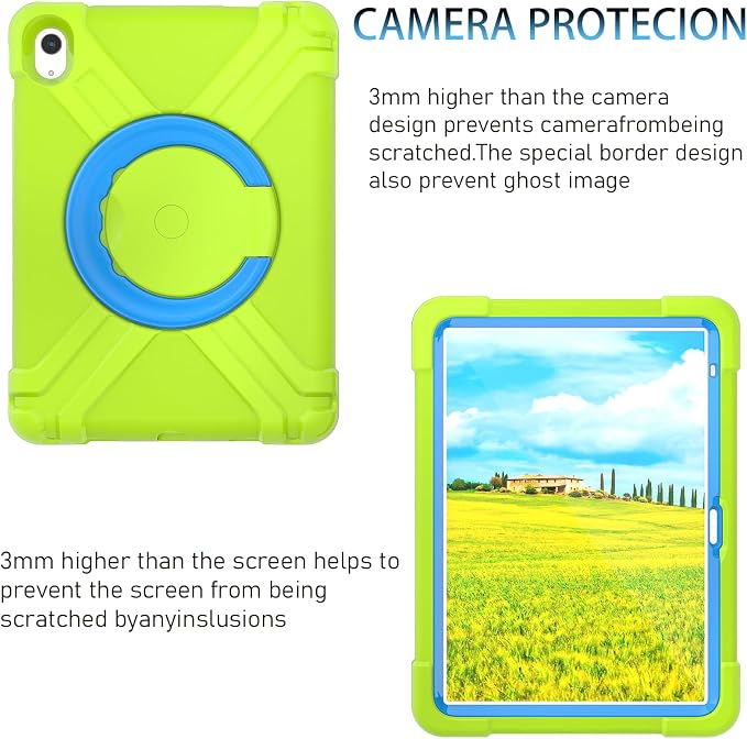 AKABEILA Compatible with Amazon Fire HD 8 2020/2022 Tablet Case，Rugged Kids Case with Stand Lightweight Shockproof Kids Friendly Tablet Cover Black