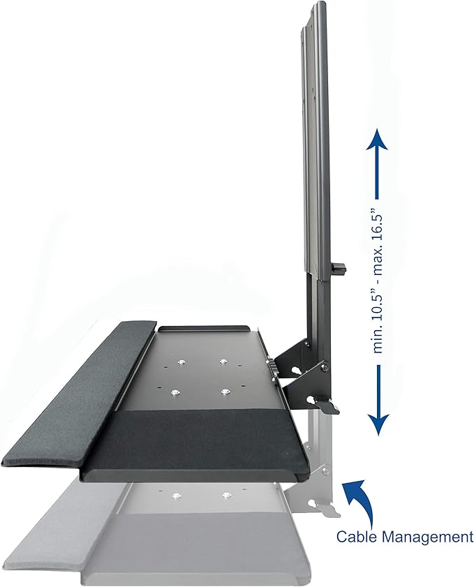 VIVO Computer Keyboard and Mouse Platform Tray, Adjustable VESA Mount Attachment, MOUNT-KB02