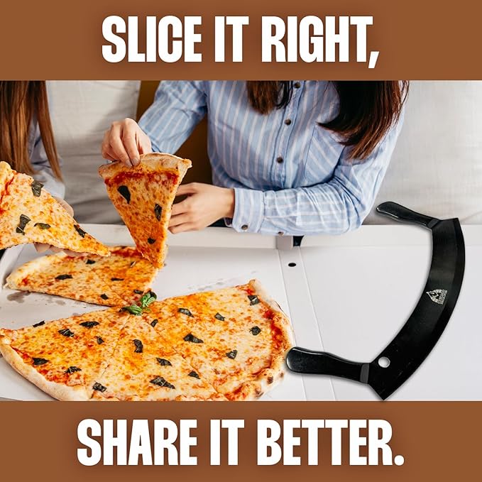 Chicago Brick Oven 12-Inch Pizza Cutter Rocker Blade with Protective Cover