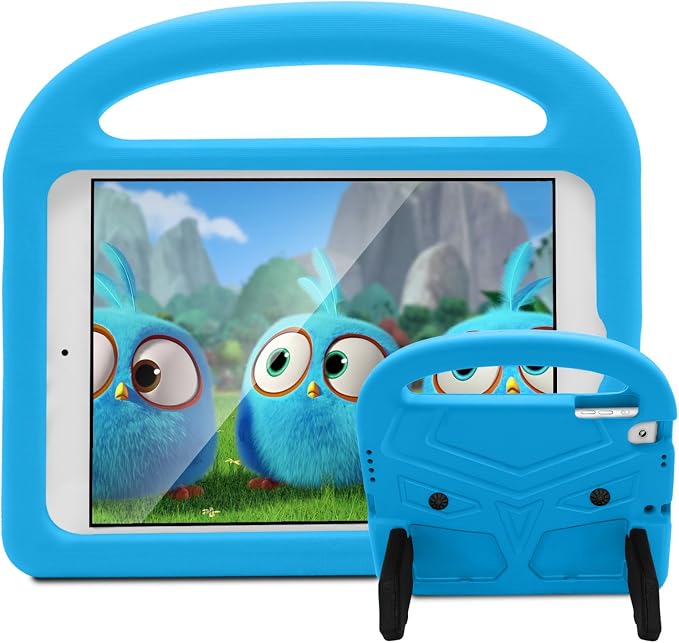 Kids Case for iPad 6th/5th Generation iPad 9.7 inch 2018/2017 and iPad Air 1/Air 2 Case with Handle/Kickstand EVA Foam Shockproof Stand Cover for iPad Air 1st/2nd Gen/iPad Pro 9.7Black Bird