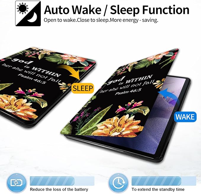 Case for Samsung Galaxy Tab A9 8.7-Inch 2023360 Degree Rotating Multi-Angle Viewing Protective Cover with Auto Sleep/Wake-Blue Butterfly