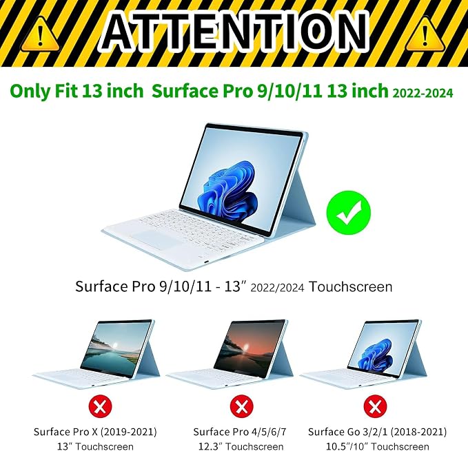 Case for Microsoft Surface Go 4/3/2/1 (2023/2021/2020/2018)-Slim PU Leather Lightweight Adjustable Stand Smart CoverAmerican Flag